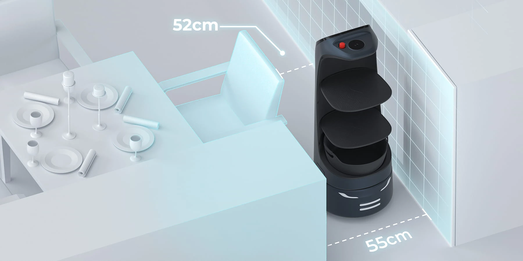KettyBot Pro — operating in a commercial environment